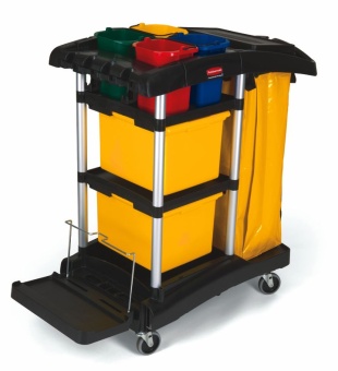 Тележка для уборки c аксессуарами Rubbermaid FG9T7400BLA в ШефСтор (chefstore.ru)